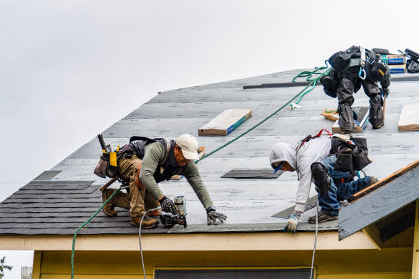 Professional Gutter Installation technician working in Tahuya, WA